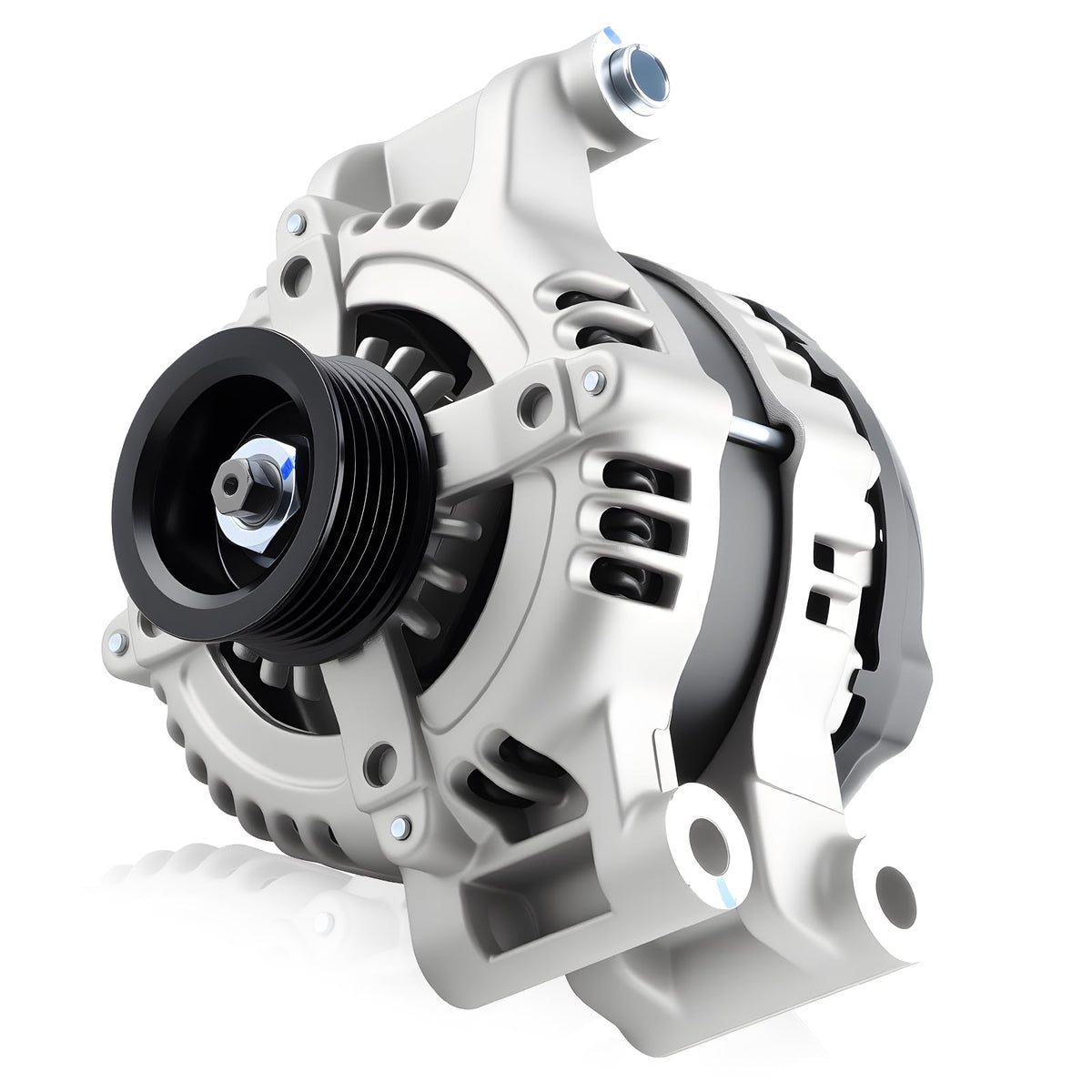 HAYIAUTO front view alternator showing mounting points and benefits of direct fit