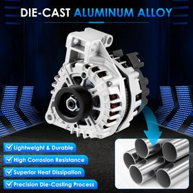 HAYIAUTO alternator beside ruler showing compact dimensions for correct fit