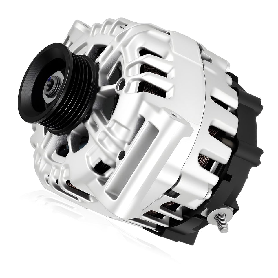 HAYIAUTO front view of alternator showing mounting points and finish, reliable fit