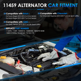 HAYIAUTO alternator side showing mounting ear and bolt holes for accurate alignment