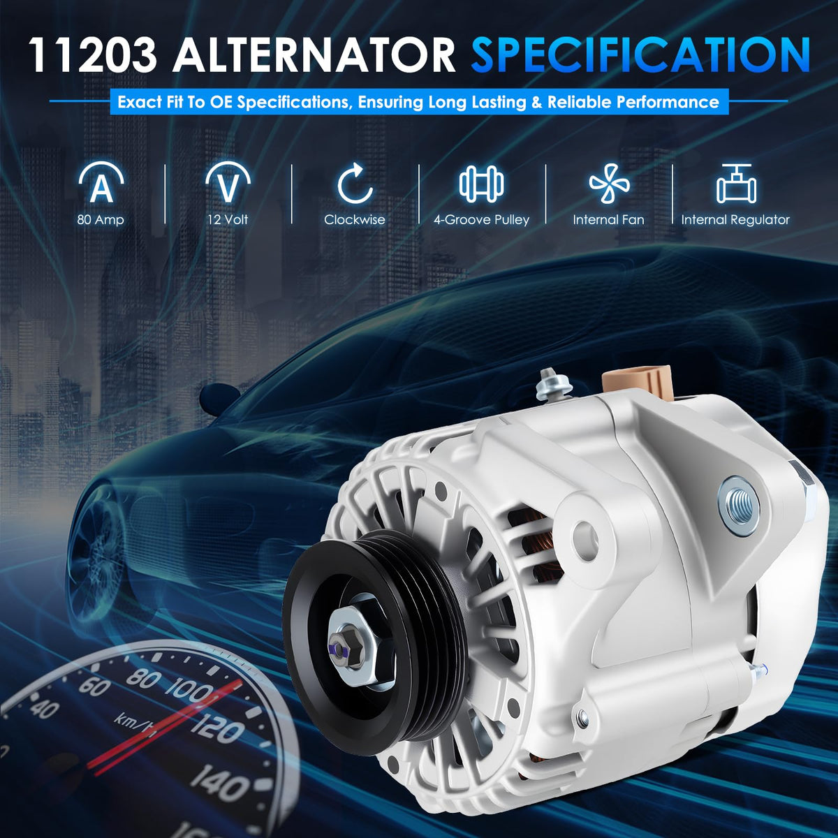 HAYIAUTO rear view showing plug clock and mounting ear for easy OEM comparison benefit