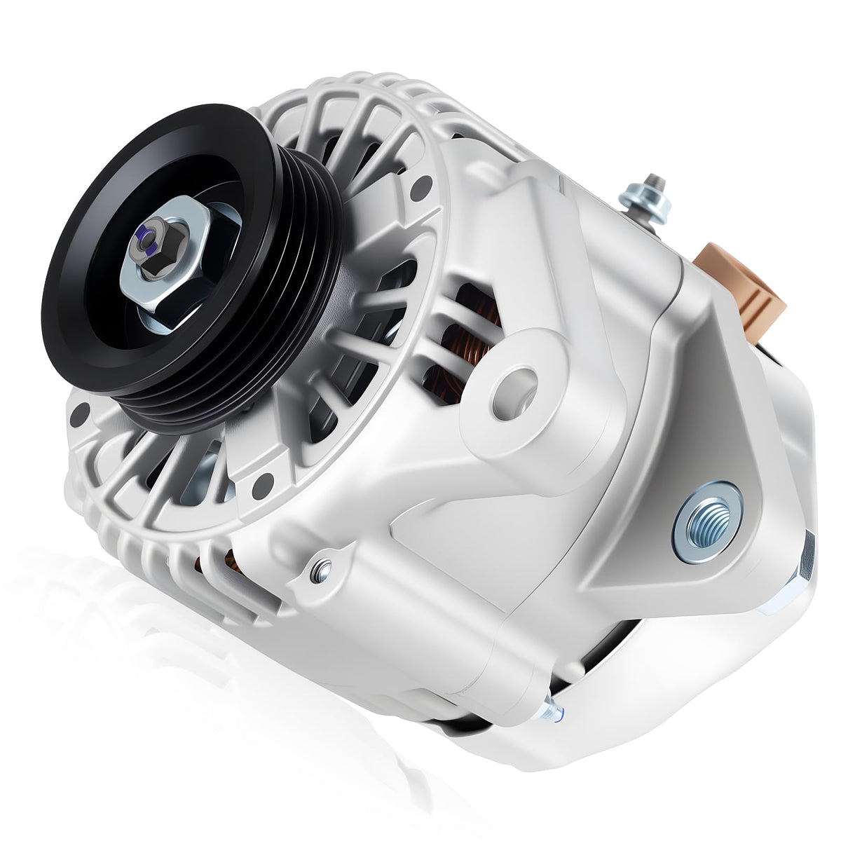 HAYIAUTO front view alternator showing complete unit and mounting points for accurate fit