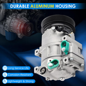 HAYIAUTO compressor installed in engine bay demonstrating direct-fit benefit