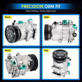 HAYIAUTO packaged compressor with clutch and hardware showing ready-to-install benefit