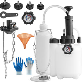 HCDDQP front view kit showing tank and pump for easy one-person bleeding