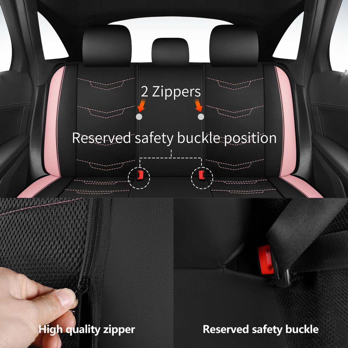 HChengkikz five headrest covers arranged to show matching accents and cohesive design