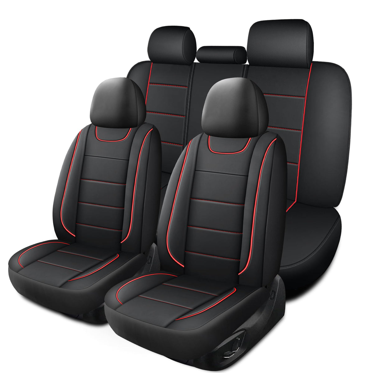 HChengkikz front seat cover laid out showing complete kit and fit benefit