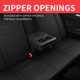 HChengkikz rear backrest coverage protecting full rear seating surface in black
