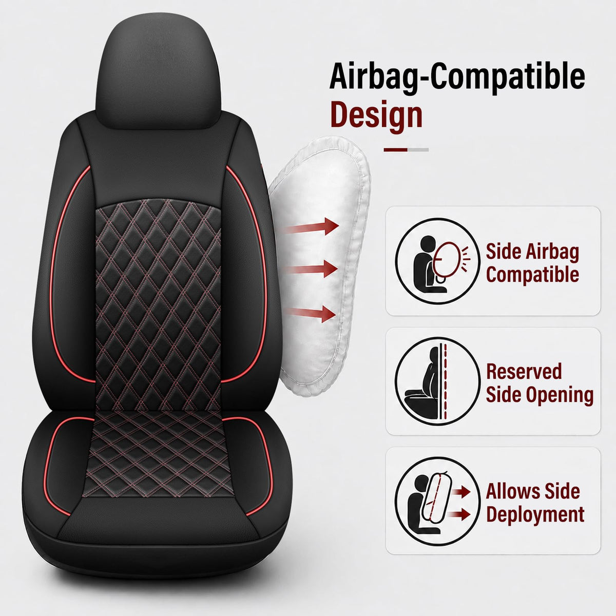 HChengkikz rear bench cover spread flat to show full-seat protection coverage