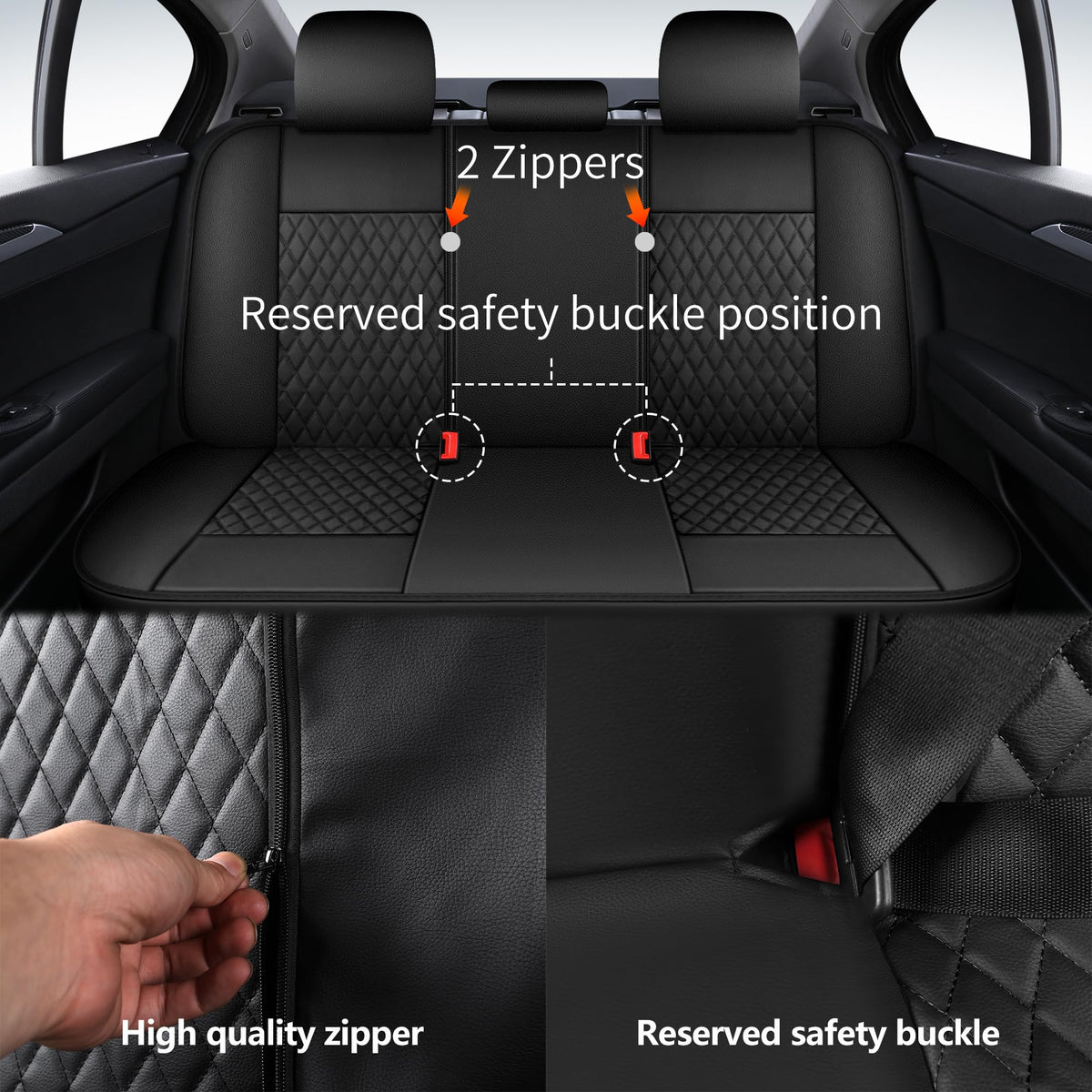 HChengkikz split rear seats installed maintaining fold-down function benefit