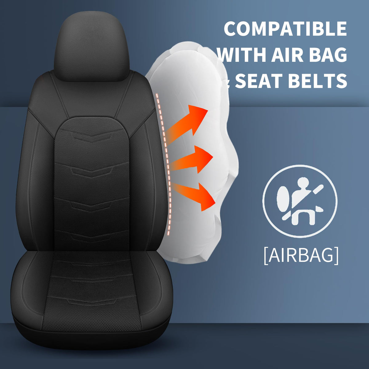HChengkikz seat cover installation strap detail for secure and easy attachment