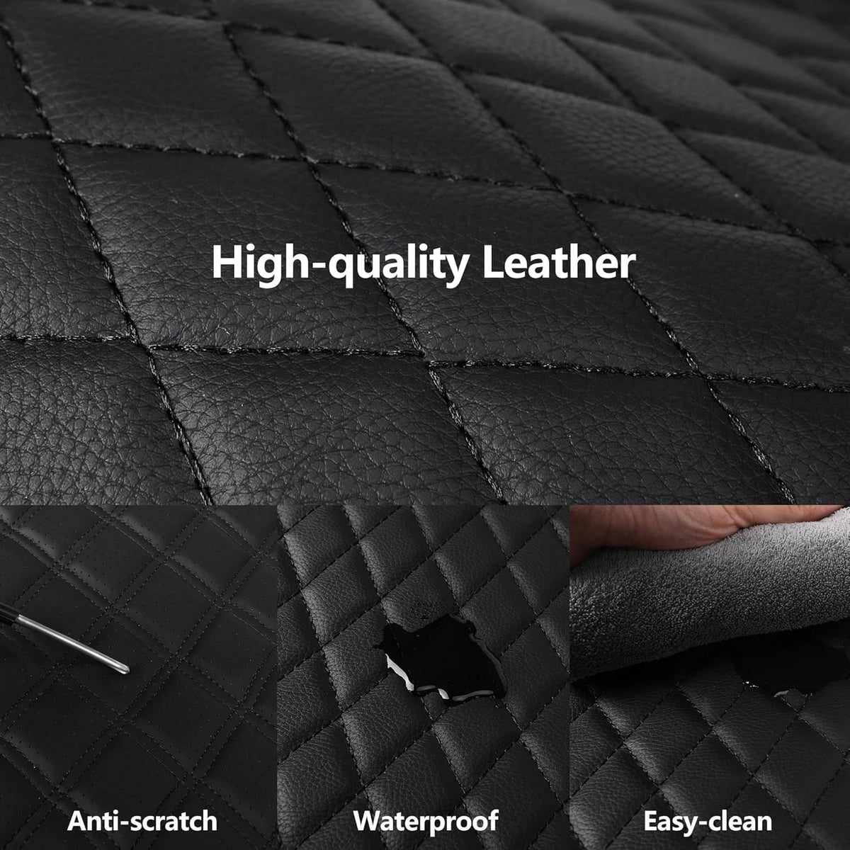 HChengkikz textured PU leather surface showing durable, easy-clean finish