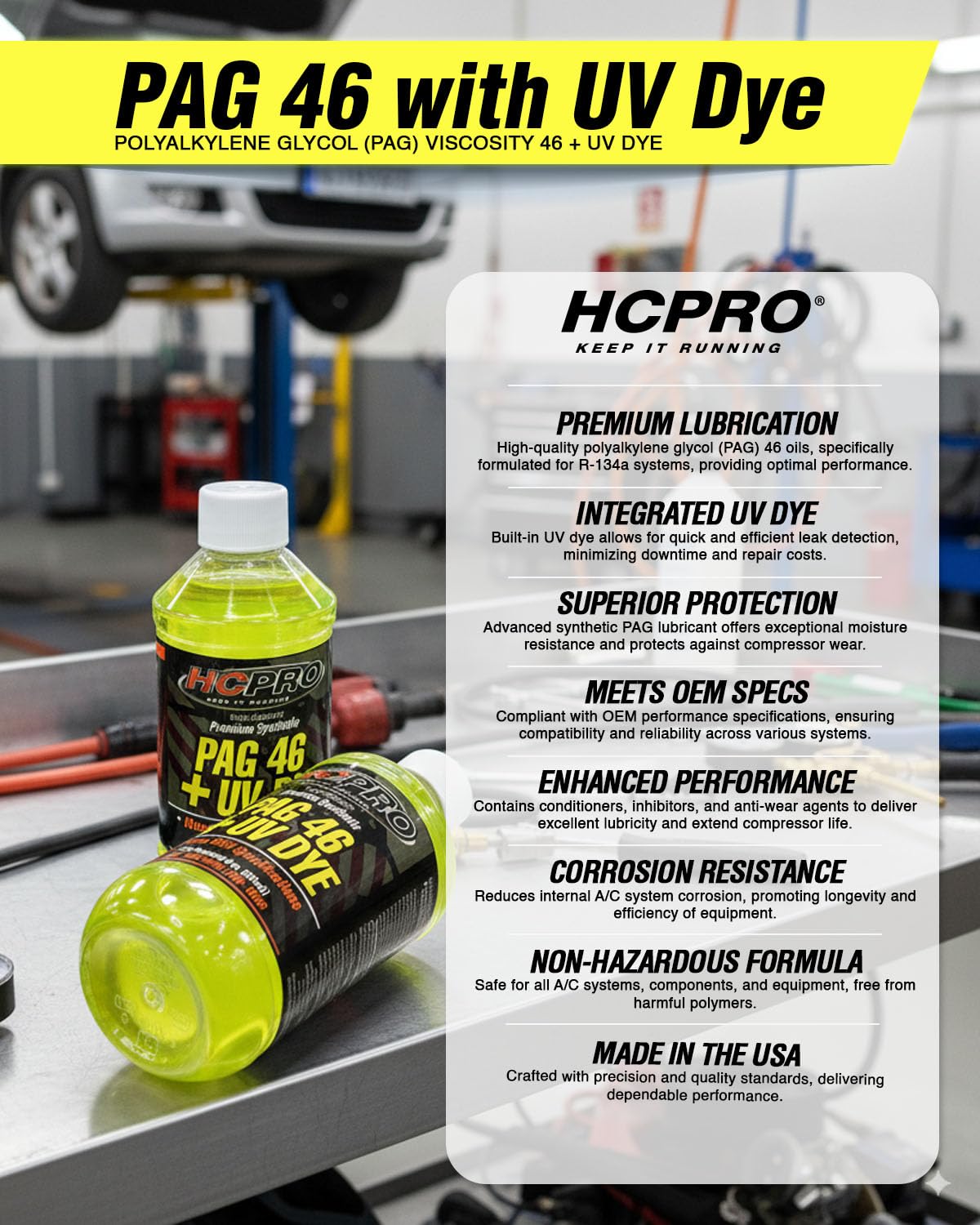 hcpro additives graphic emphasizing corrosion protection and reduced compressor wear