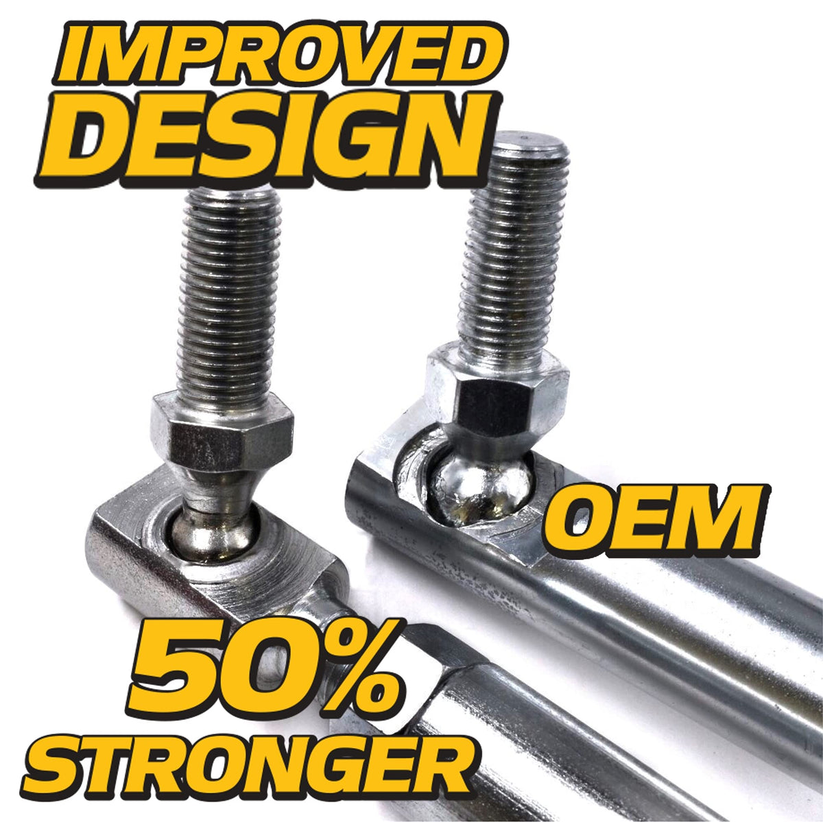 HD Switch adjustable rod end threads visible for precise alignment and easier tuning