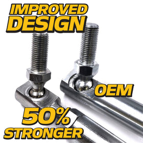 HD Switch adjustable rod end threads visible for precise alignment and easier tuning