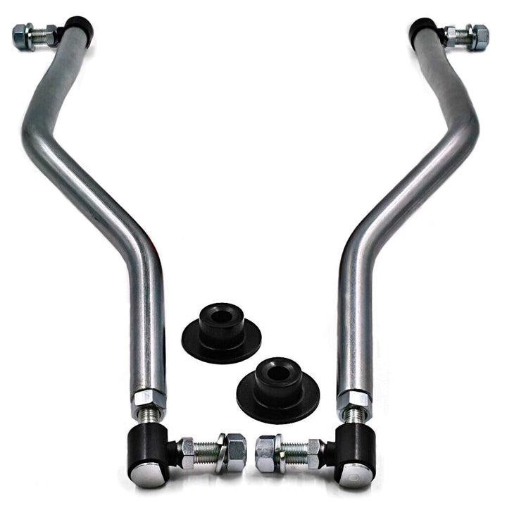 HD Switch front view of drag link set showing ready-to-install hardware and fitment benefits