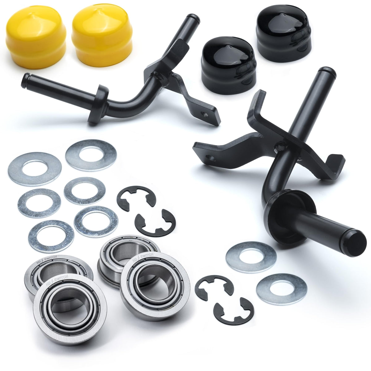 HD Switch kit front packaging showing spindles and hardware, quick identification benefit