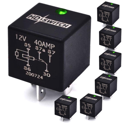 HD Switch front packaging showing six waterproof LED relays and free grease