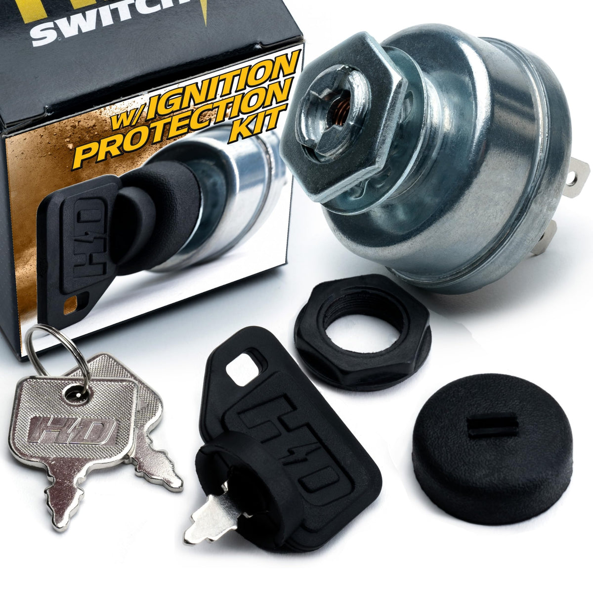 HD Switch front view of ignition switch kit showing complete upgrade benefit