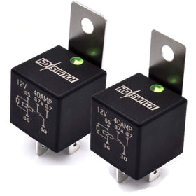 HD Switch front view of 2PK relays showing compact sealed housings and LED