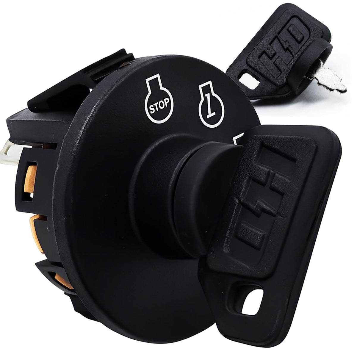 HD Switch front view showing ignition switch and keys for easy replacement