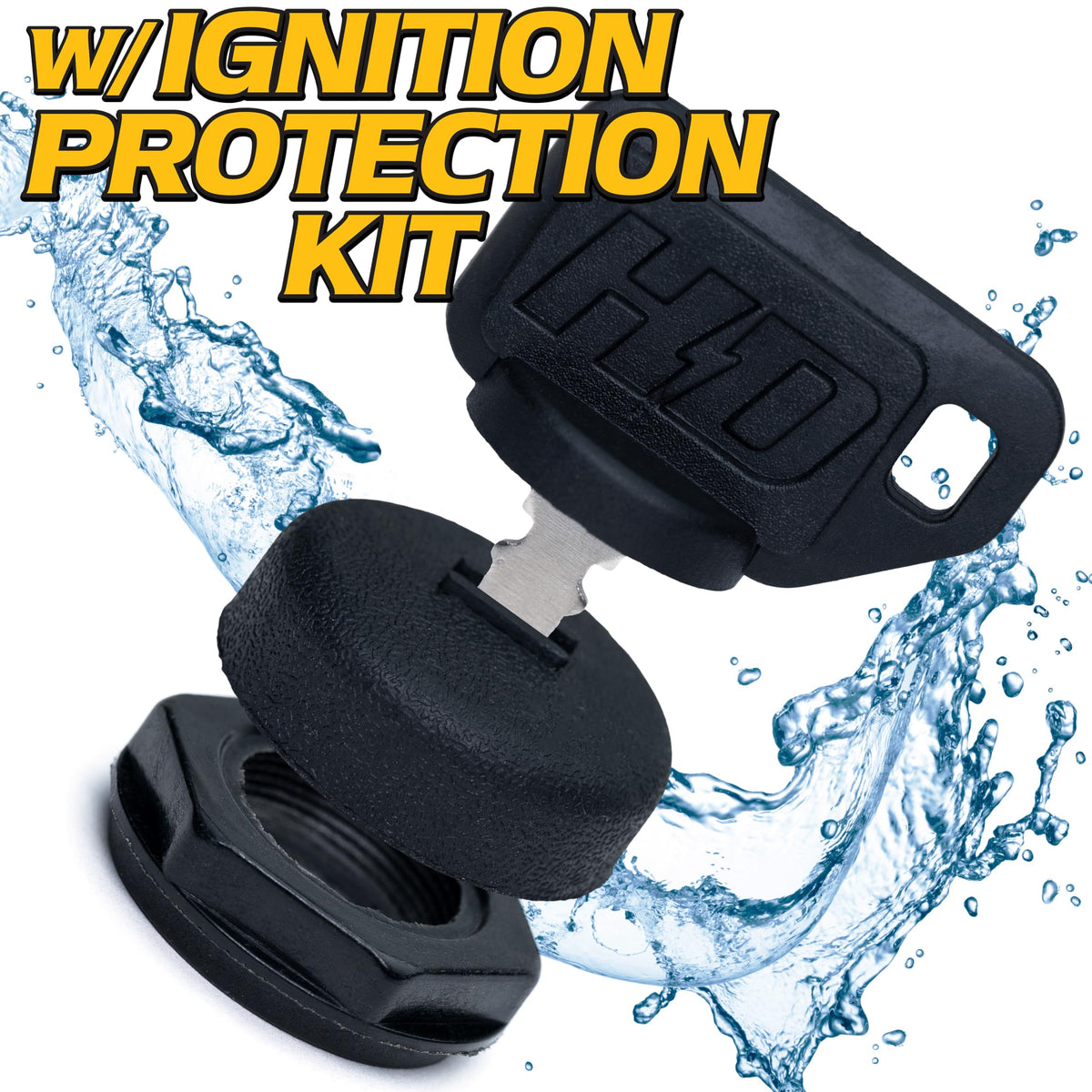 HD Switch rubber grommet and nut close-up sealing out water and dust
