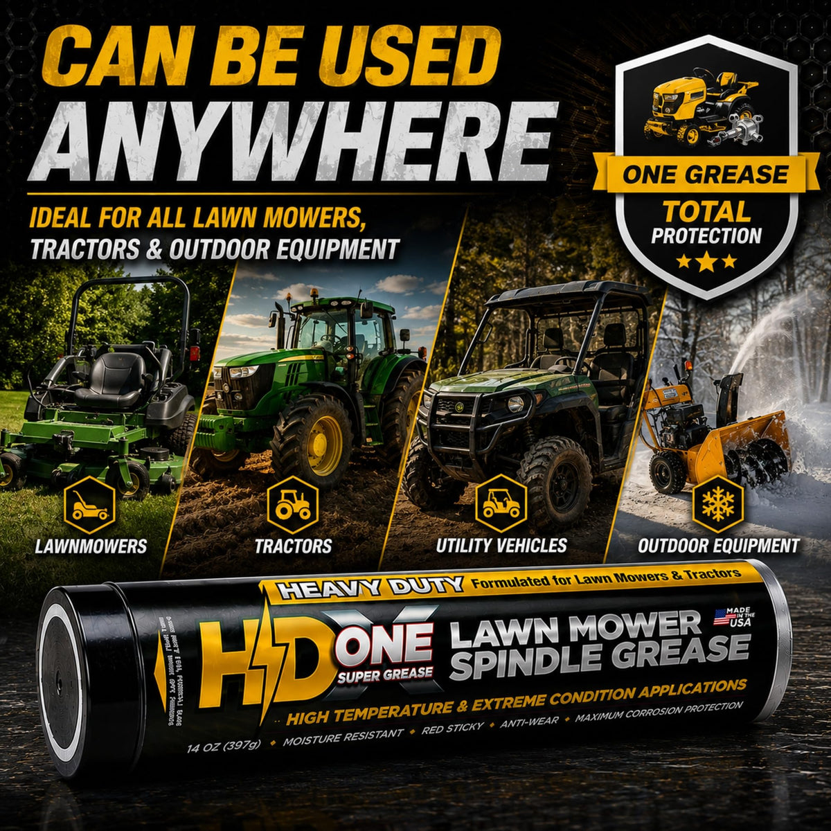 HD Switch being used under a mower deck demonstrating real-world durability