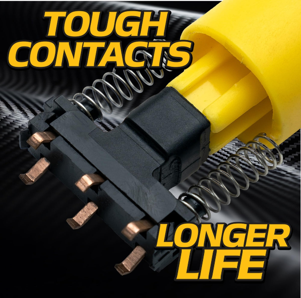 HD Switch mounted on mower panel displaying direct-fit compatibility benefit