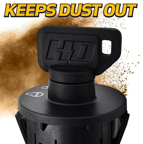 HD Switch umbrella key detail highlighting soft-grip seal that shields keyway