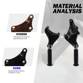 HDBUBALUS peg folded up against frame demonstrating compact stowage and clearance
