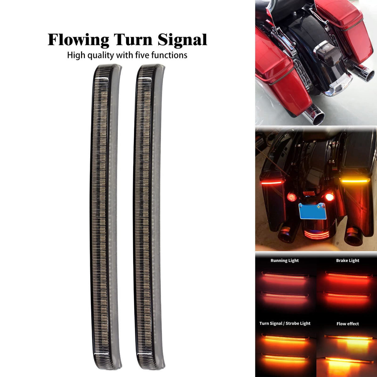 HDBUBALUS LED array lit to show bright red and amber illumination for safety