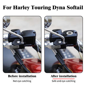 HDBUBALUS mounted on a Dyna front fork demonstrating direct replacement ease