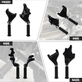 HDBUBALUS right-side foot peg profile showing durable alloy and rubber surface detail