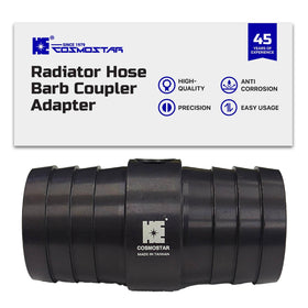HE COSMOSTAR close-up of 1-1/4 inch barb detail for secure hose grip and leak resistance