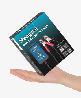 Heagstat packaging and included accessories displayed, everything needed out of box