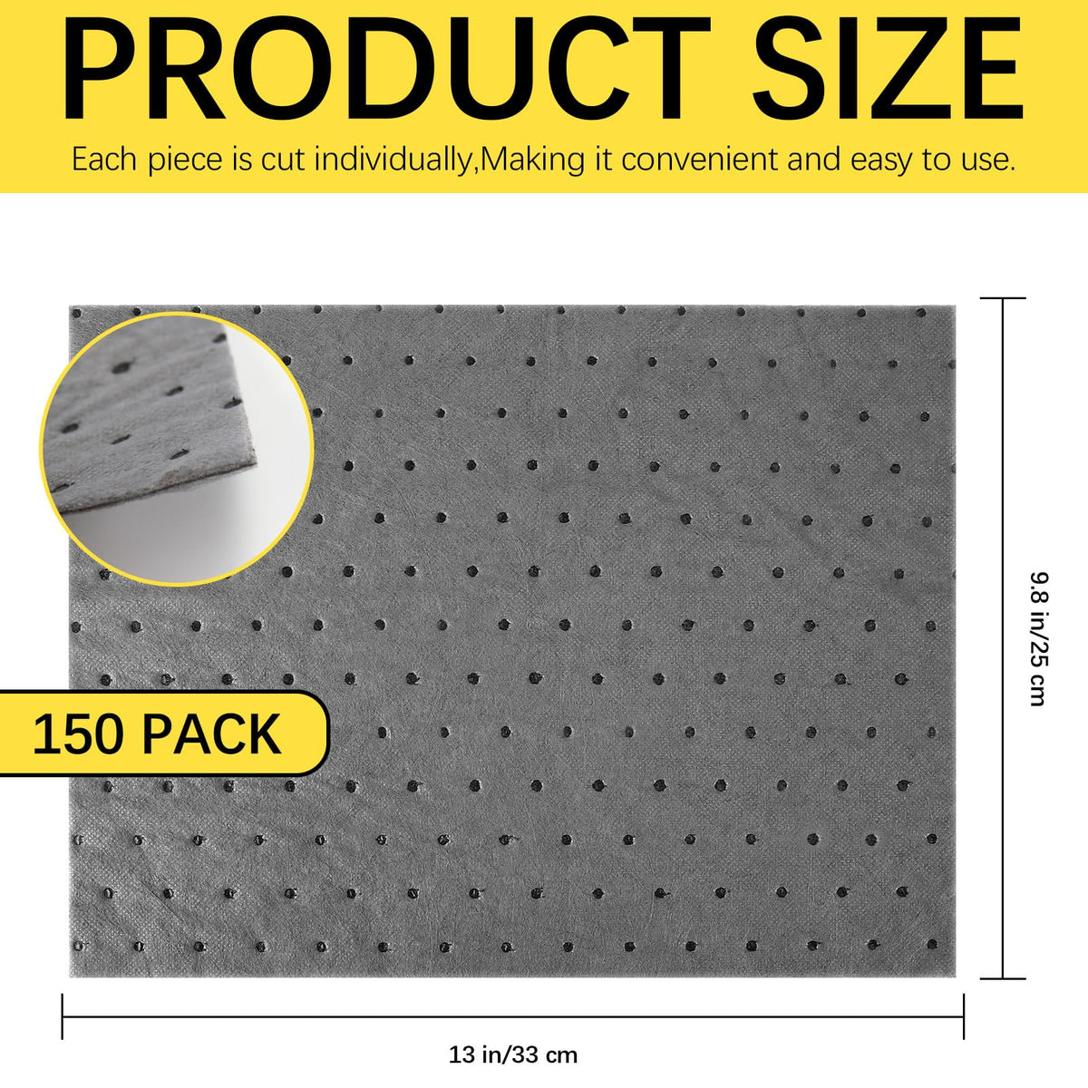 HeatPure pad close-up texture demonstrating strong absorbency