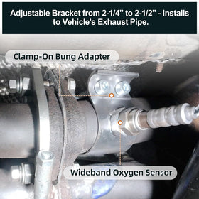 HEBRAR clamp detail with bolts demonstrating no-weld secure installation