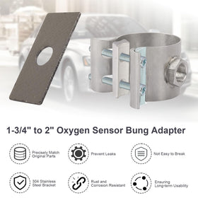 HEBRAR clamp mounted on exhaust pipe illustrating no-weld installation benefit