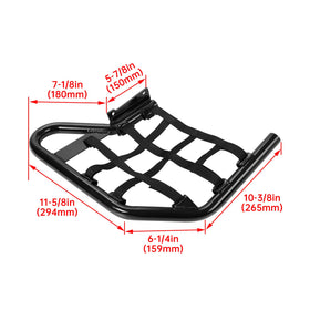 HECASA black webbing net detail protecting boots and reducing wheel contact