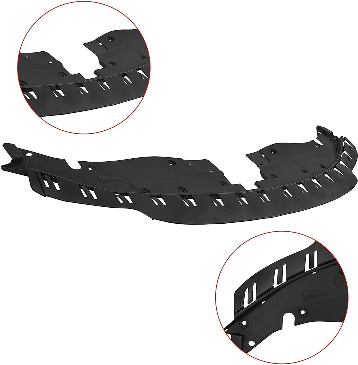 HECASA image of edge and clip locations for straightforward snap-on installation