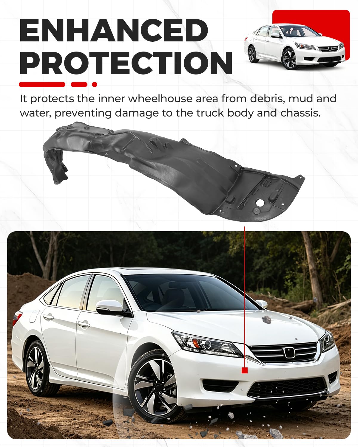 HECASA liner edge profile showing precise contours for secure fit