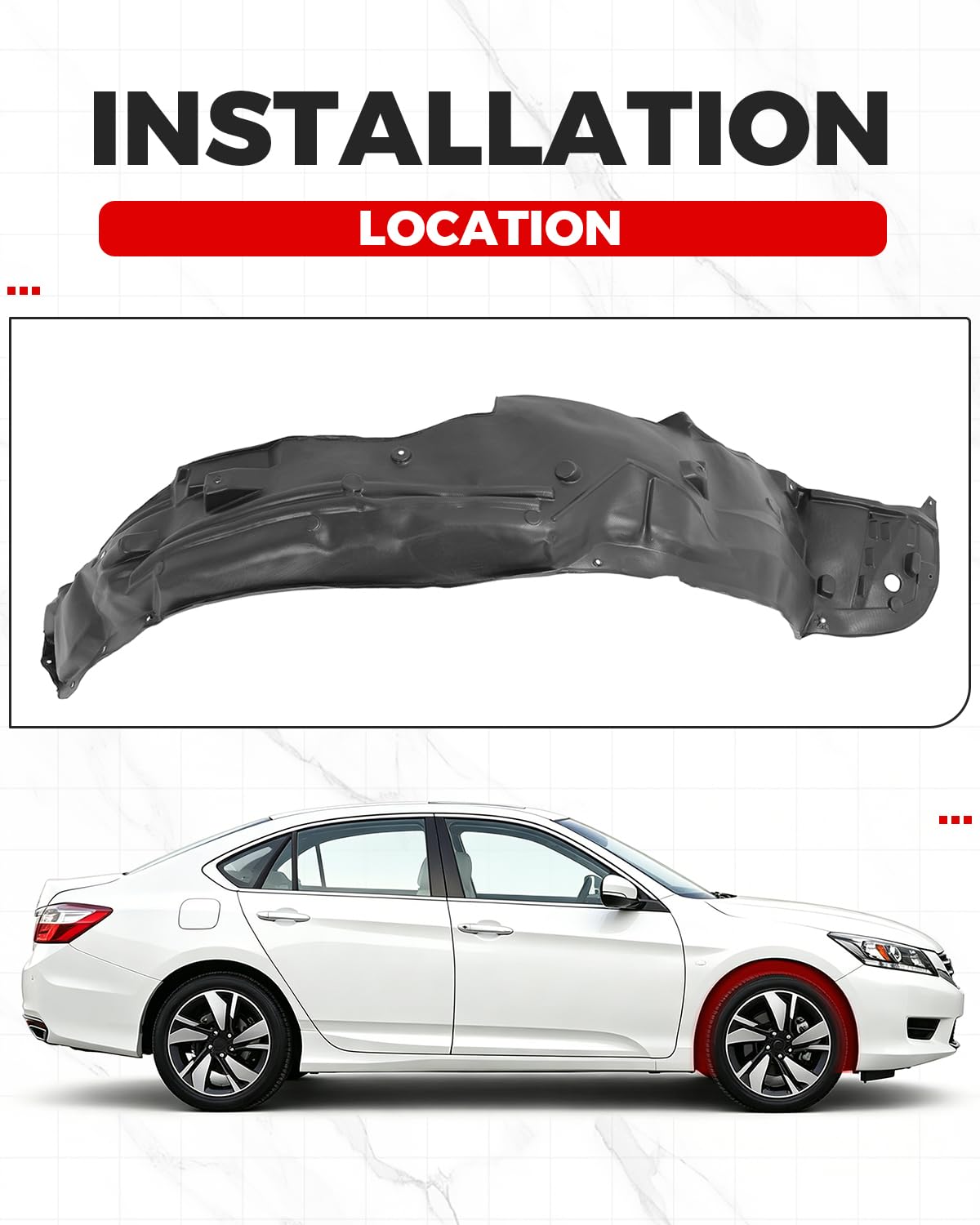 HECASA liner mounting-hole detail highlighting easy alignment benefit