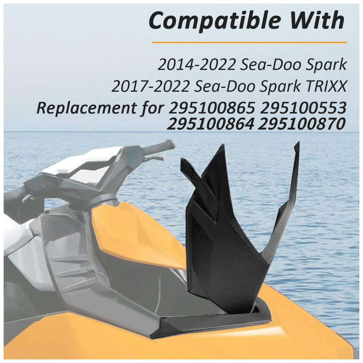 HECASA lid mounted on Sea‑Doo Spark showing improved footwell dryness