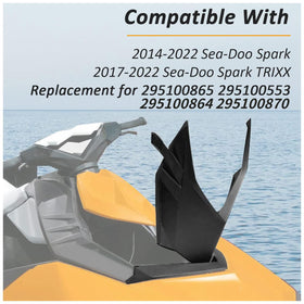 HECASA lid mounted on Sea‑Doo Spark showing improved footwell dryness