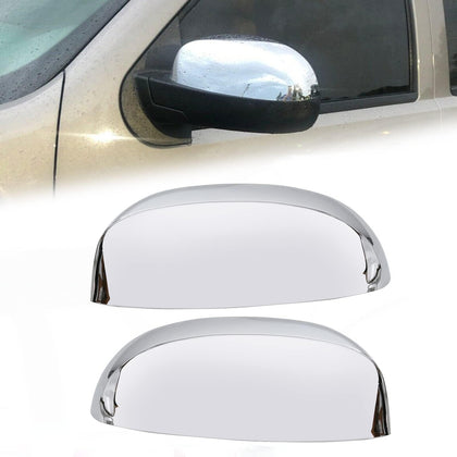 HECASA chrome mirror caps front view showing polished finish and styling benefit