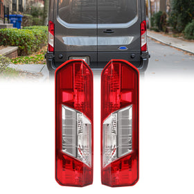HECASA front view tail lights showing fit and refreshed look for Transit