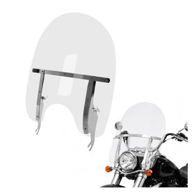 HECASA front view windshield showing full coverage and classic styling benefit