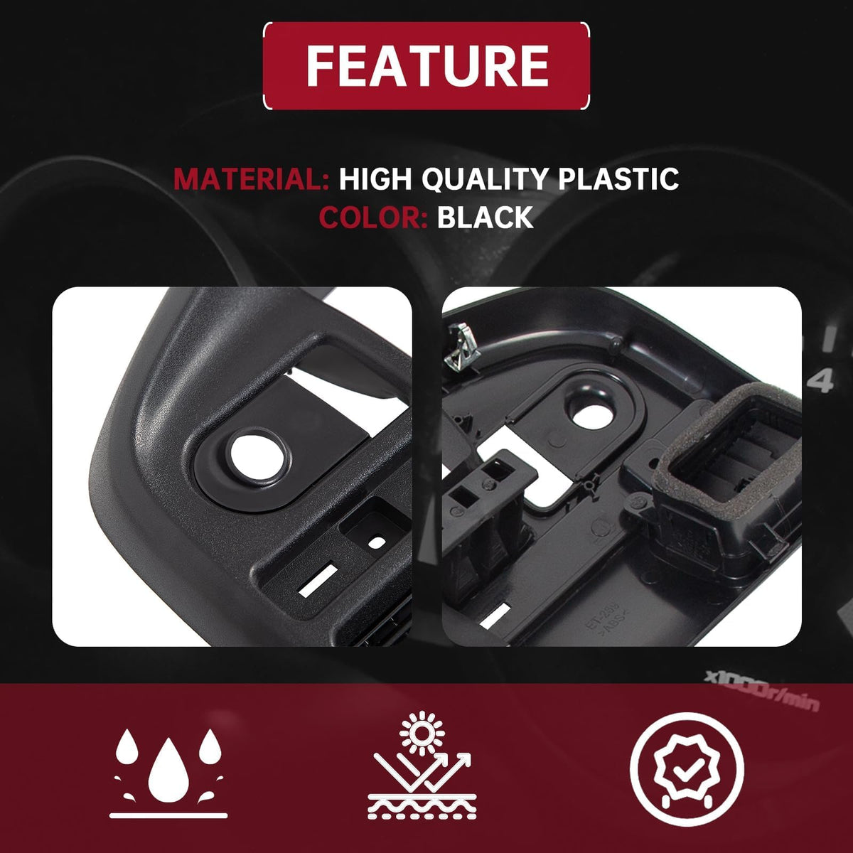 HECASA gauge openings detail lined for accurate instrument alignment