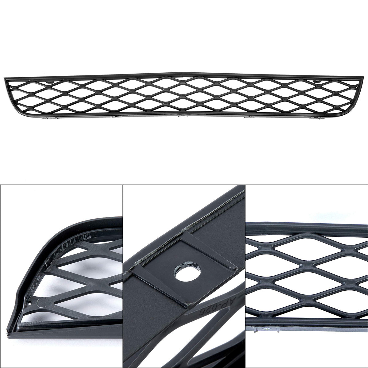 HECASA grille side profile demonstrating OEM-style contour fitment