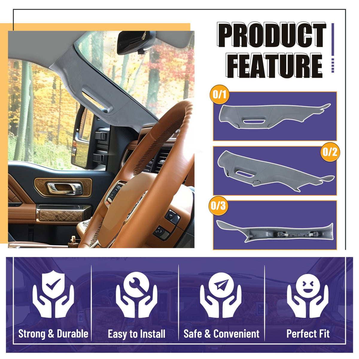 HECASA handle mounted in Ford Super Duty showing restored access benefit